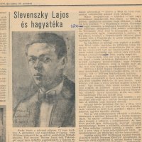 Balázsné Csizér Lilla: Slevenszky Lajos és hagyatéka