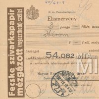 Nyugta a Magyar Képzőművészek Országos Szövetsége tagdíjáról