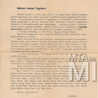 A Magyar Képzőművészek Országos Szövetsége körlevele